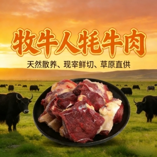 牦牛肉新鲜 牛腩新鲜青海青藏特产天祝白耗牛肉生鲜散养肋排