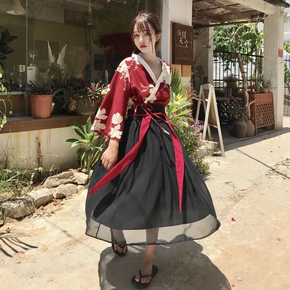 改良少女日常古风学生班服