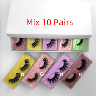 Mix 10 pair Mink Lashes Natural False Eyelashes 假睫毛套装