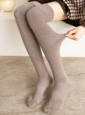 Winter Thick Stockings Women Knee High Socks 过膝长筒袜加厚