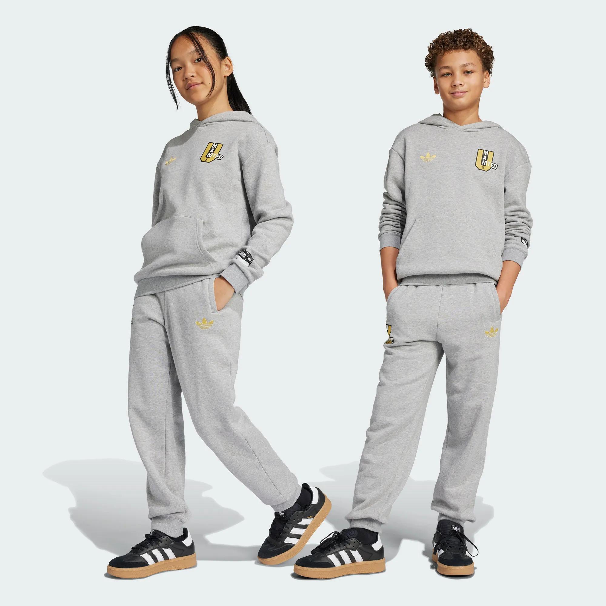 Adidas/阿迪达斯 大童曼联足球休闲文化运动长裤 JZ4059