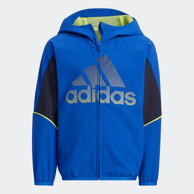 Adidas/阿迪达斯 儿童COLORBLOCK WOVEN 运动连帽夹克外套 HD9992