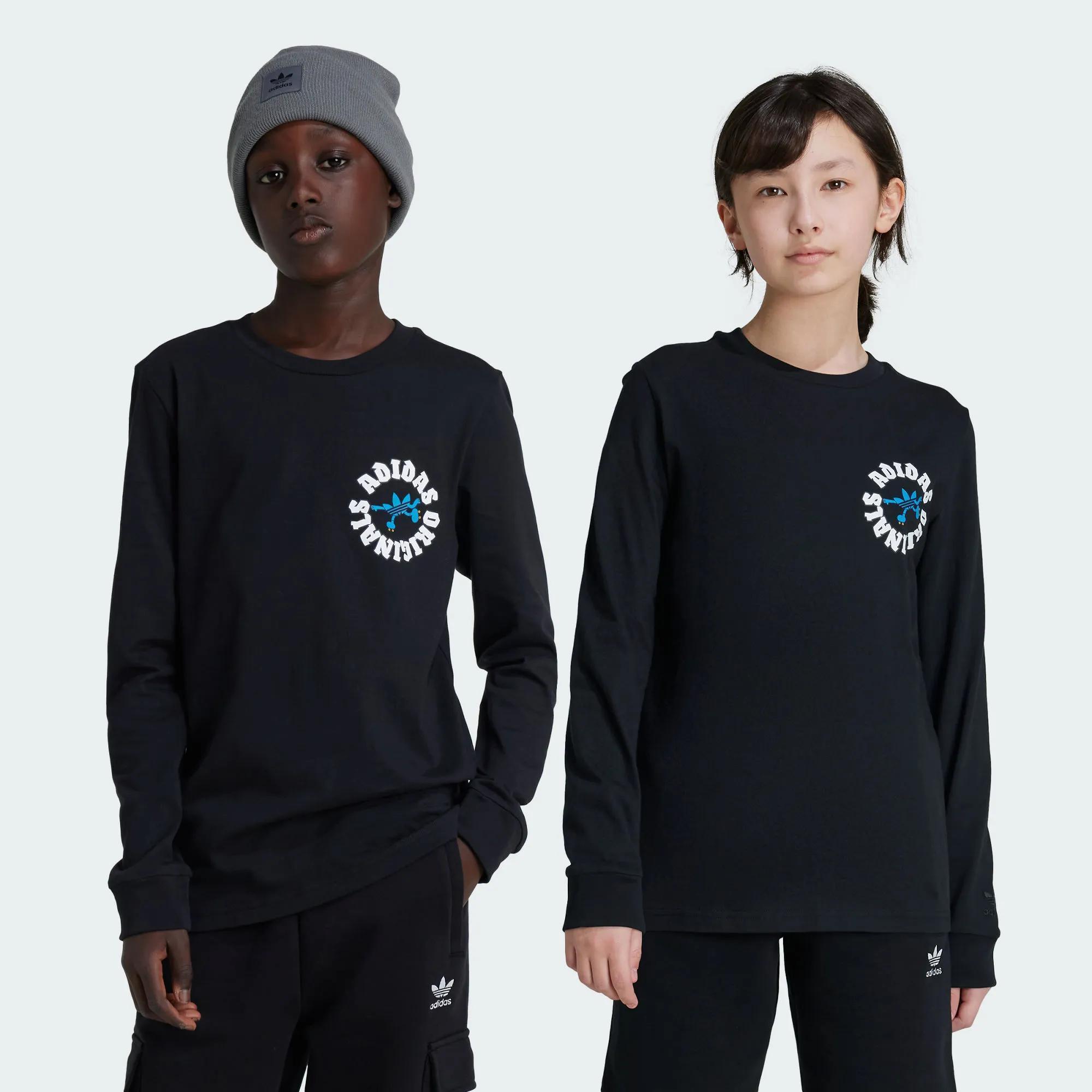 Adidas/阿迪达斯 大童亲子三叶草舒适休闲运动长袖圆领T恤 IY5454