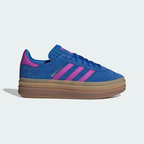 Adidas/阿迪达斯 女子GAZELLE BOL三叶草绒面革厚底T头鞋 IG4367