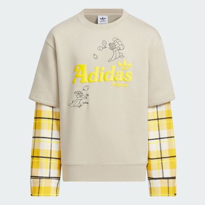 Adidas/阿迪达斯 大童亲子三叶草抓绒运动卫衣套头衫 JC6813