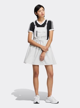 Adidas/阿迪达斯 三叶草女子运动工装背带连衣裙 HS9495 HS9496