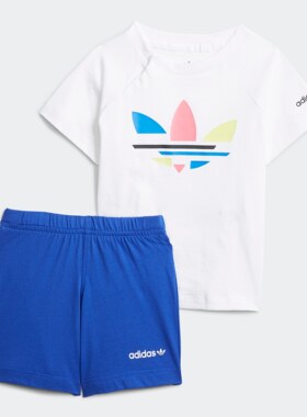 Adidas/阿迪达斯 儿童Adicolor Shorts短袖运动套装 H14162