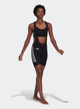 Adidas/阿迪达斯 女子速干骑行紧身运动背带短裤 GK6157（国际码