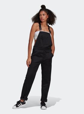 Adidas阿迪达斯 女子三叶草R.Y.V. DUNGAREES 运动背带裤 GN4261