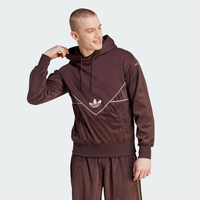 Adidas/阿迪达斯 男子三叶草灯芯绒运动连帽卫衣套头衫 II5788