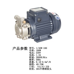 高压旋涡泵奥龙多级离心泵250W-1.1KW锅炉补水泵打压泵蒸汽机水泵