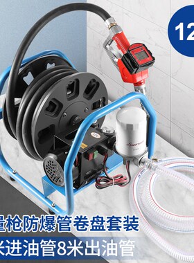 电动抽油泵柴油12v24vv220v伏加油机车载小型加油枪带计量泵