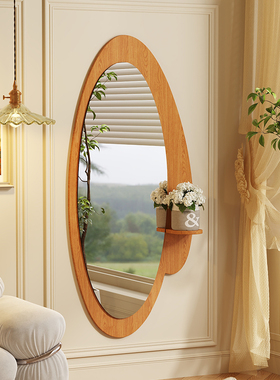 全身镜法式复古家用全身镜简约高清全身镜女生卧室壁挂异形镜子