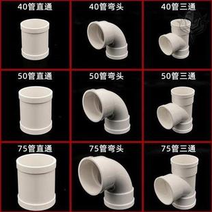 下水管硬管ppc水管空心塑料管硬pe排水管家用白色自来水水冷管