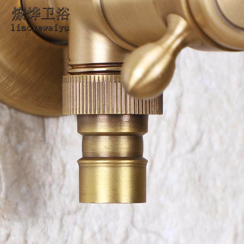 a5l全铜仿古角阀通用高压加厚止水阀欧式三角阀冷热止水器开关加