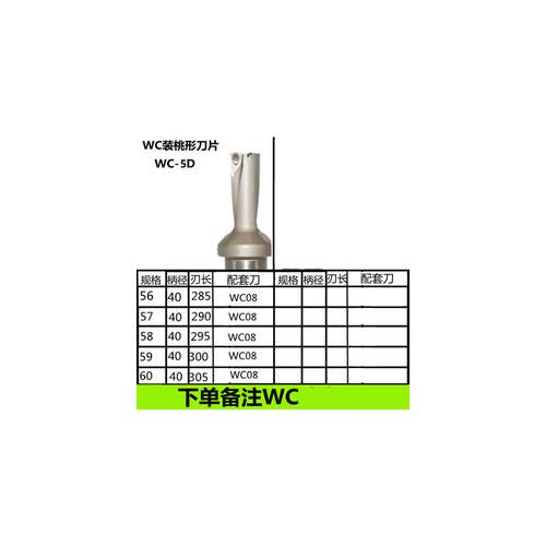 U钻暴力钻数控快速钻2倍径3D 4D5倍径WC/SP13-60平底钻喷水钻U钻