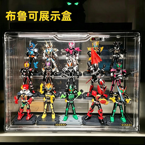 布鲁可专用展示盒盲盒手办亚克力展示架积木奥特曼透明防尘收纳柜