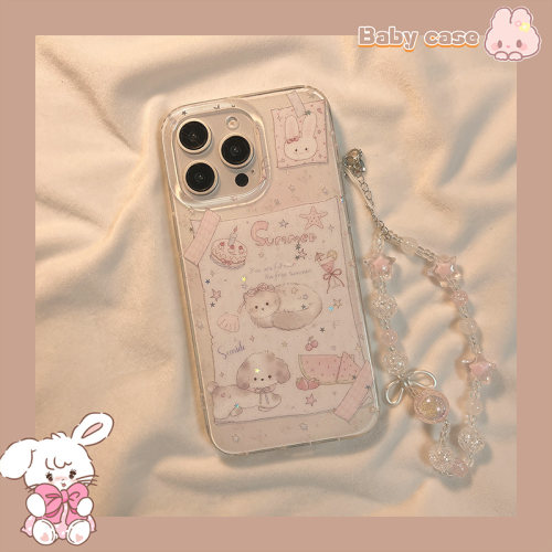 少女闪粉猫咪狗狗适用苹果手机壳