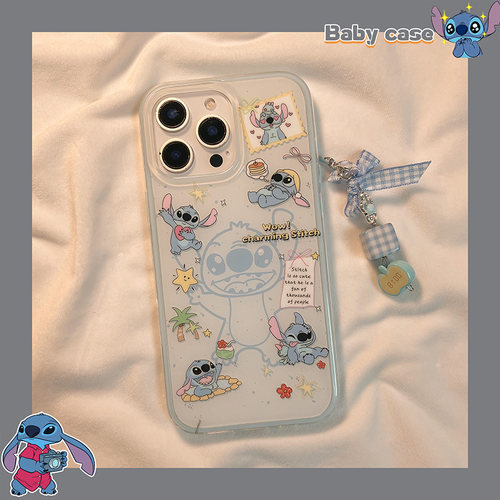 可爱卡通史迪仔适用苹果手机壳