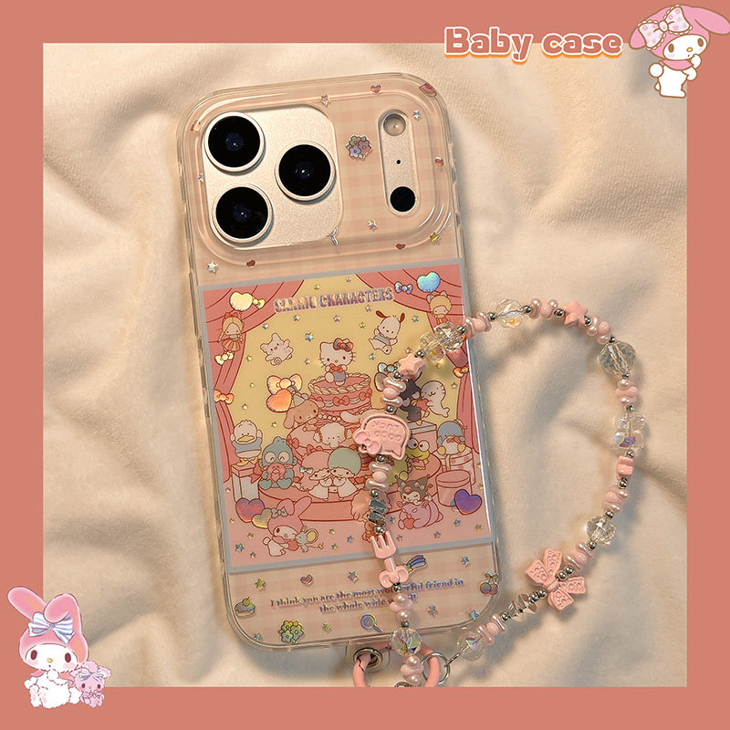 北比少女粉色格纹鎏金猫咪适用苹果17promax手机壳iphone16新款15pro带链条17卡通14pm电镀13日韩风16pro全包,3C数码配件,手机保护套/壳,淘宝优惠券,粉丝福利购,淘宝优惠卷