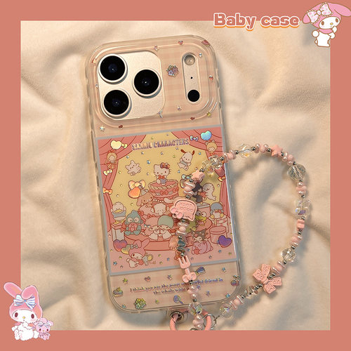 少女粉色鎏金KT猫适用苹果手机壳