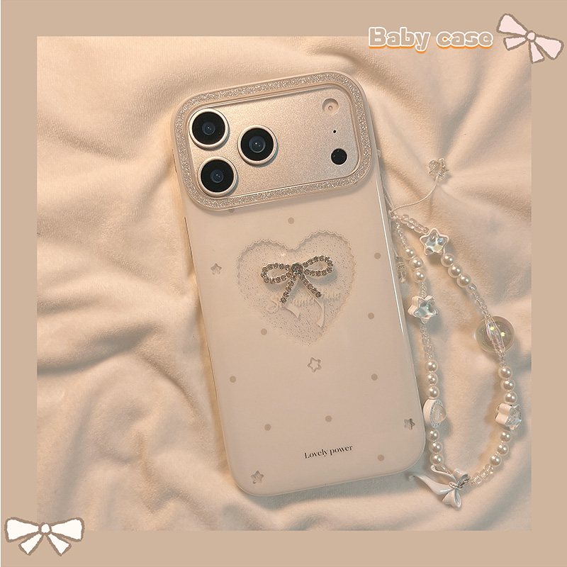 ins韩风闪粉爱心适用苹果手机壳