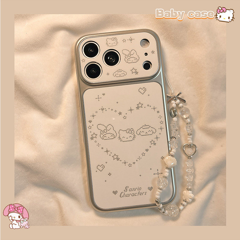 北比ins简约爱心线条卡通猫咪适用苹果17promax手机壳ip