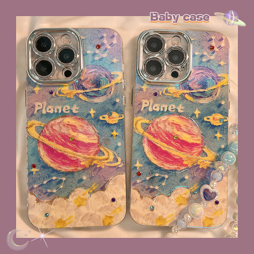 梦幻高级油画星球适用苹果手机壳