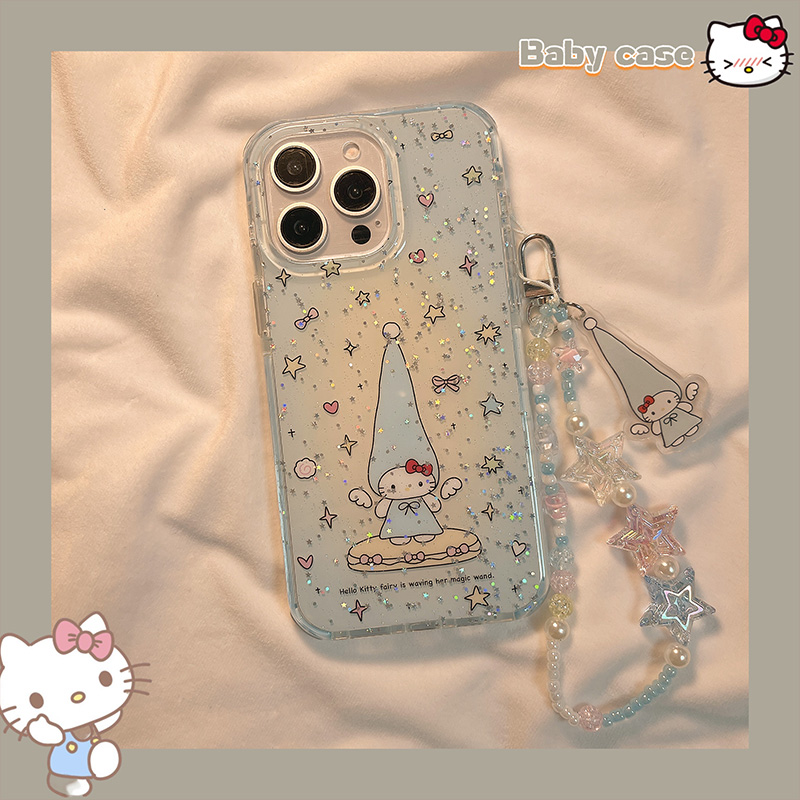 卡通可爱闪粉KT猫适用苹果手机壳