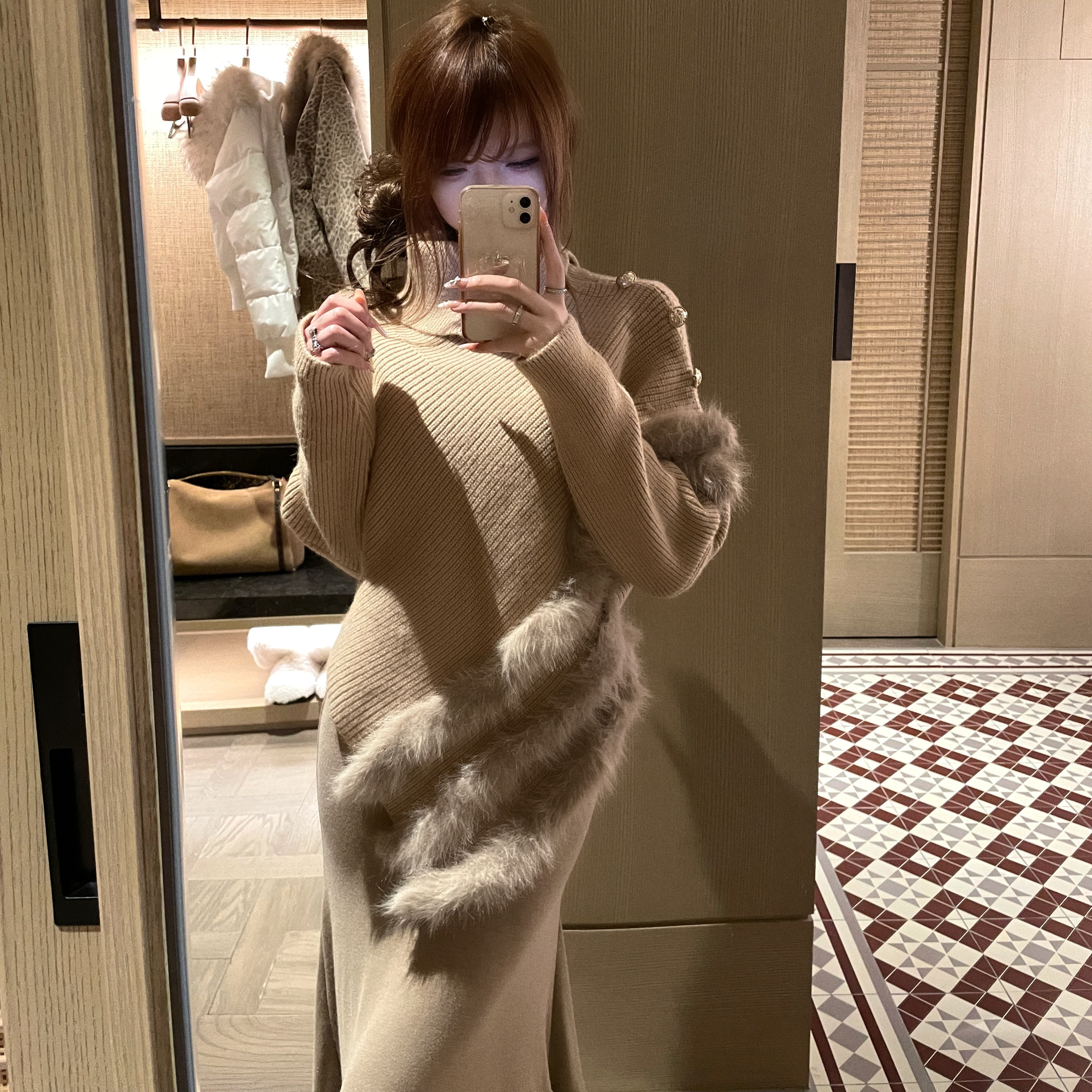 轻雅加州梦V领披肩连衣裙斗篷