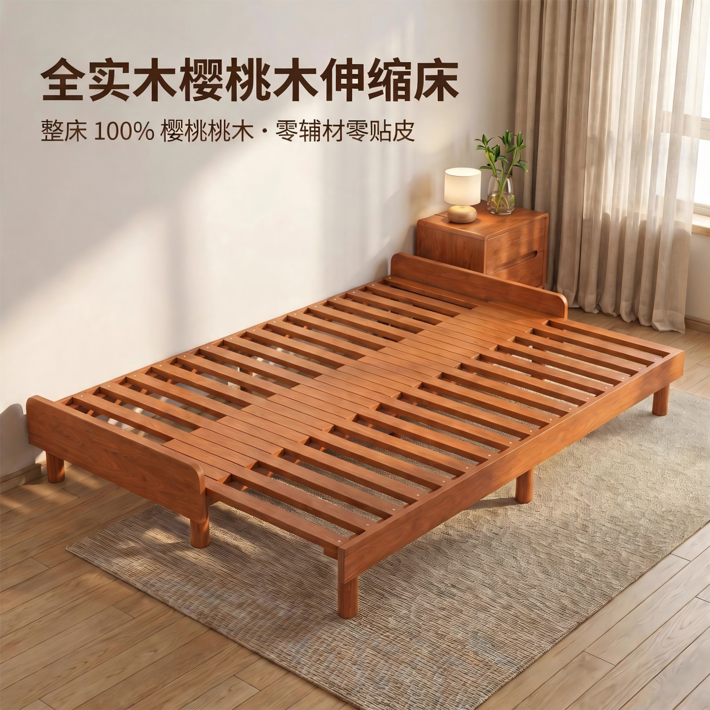 全实木折叠沙发床小户型两可伸缩