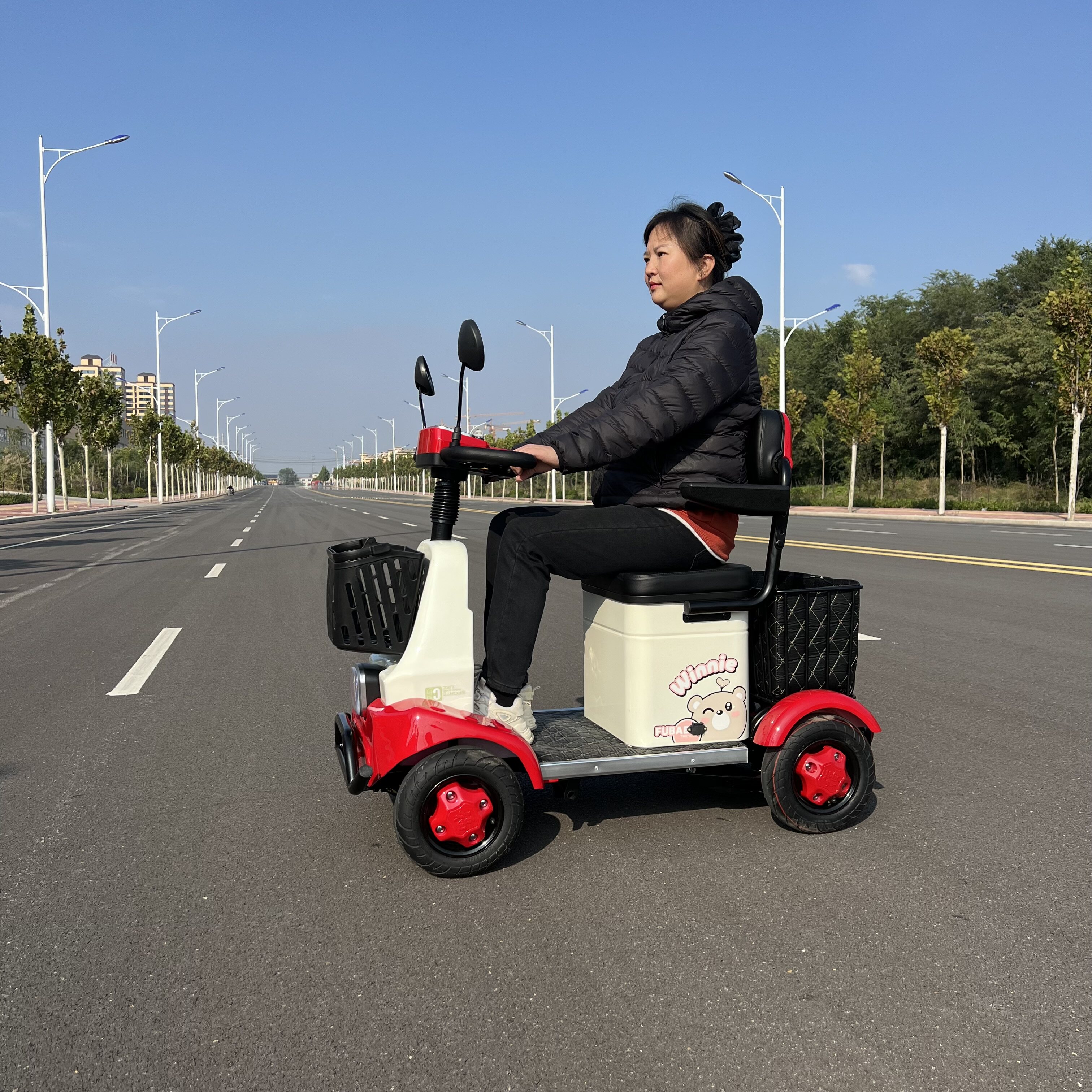 德州小巴士电动车四轮车q80老头乐代步车家用成人老年电瓶车单人