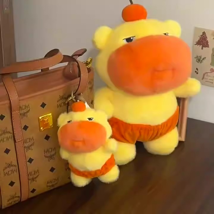 水豚噜噜玩偶挂件大号睡觉抱枕毛绒公仔可爱娃娃圣诞生日礼物女生