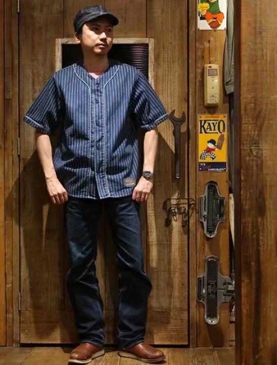 COLIMBO拔染棒球衬衫日本制