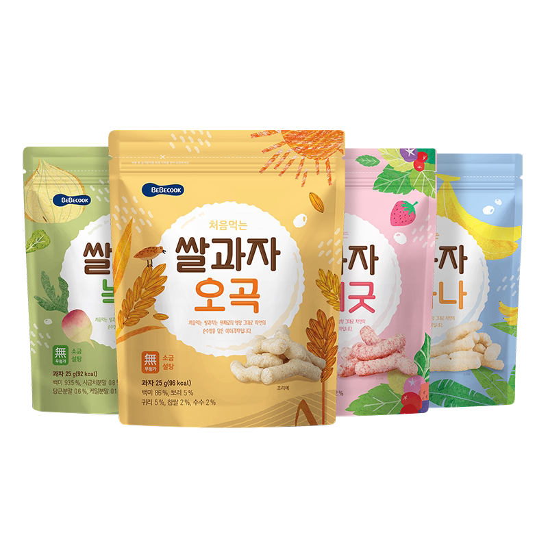 韩国儿童磨牙棒米饼泡芙饼干零食
