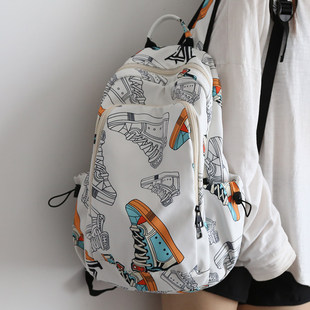 英国 MK DW新潮大容量双肩包女生书包男生初中生大学生休闲旅游双