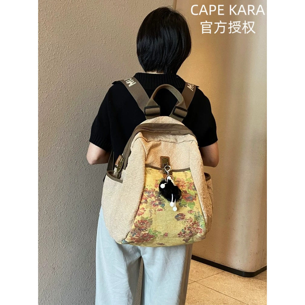CapeKara民族风复古背包女个性