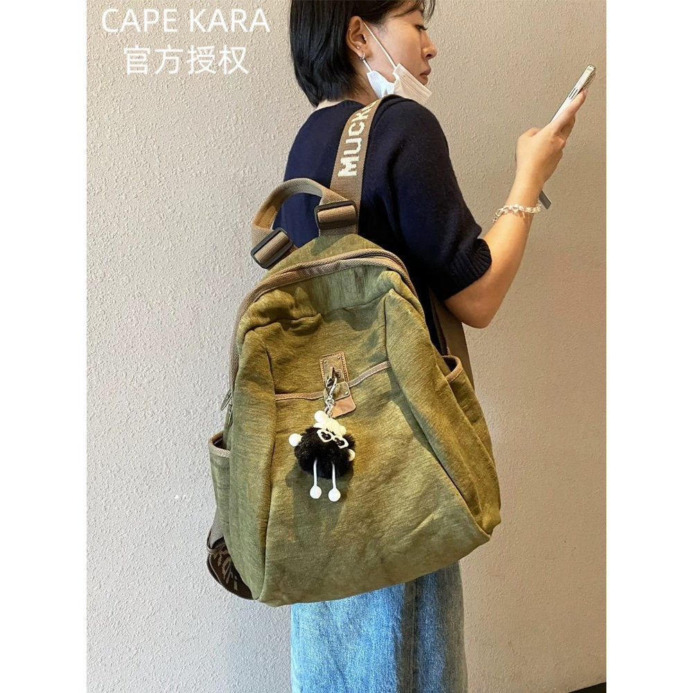 CapeKara大容量学院帆布双肩包