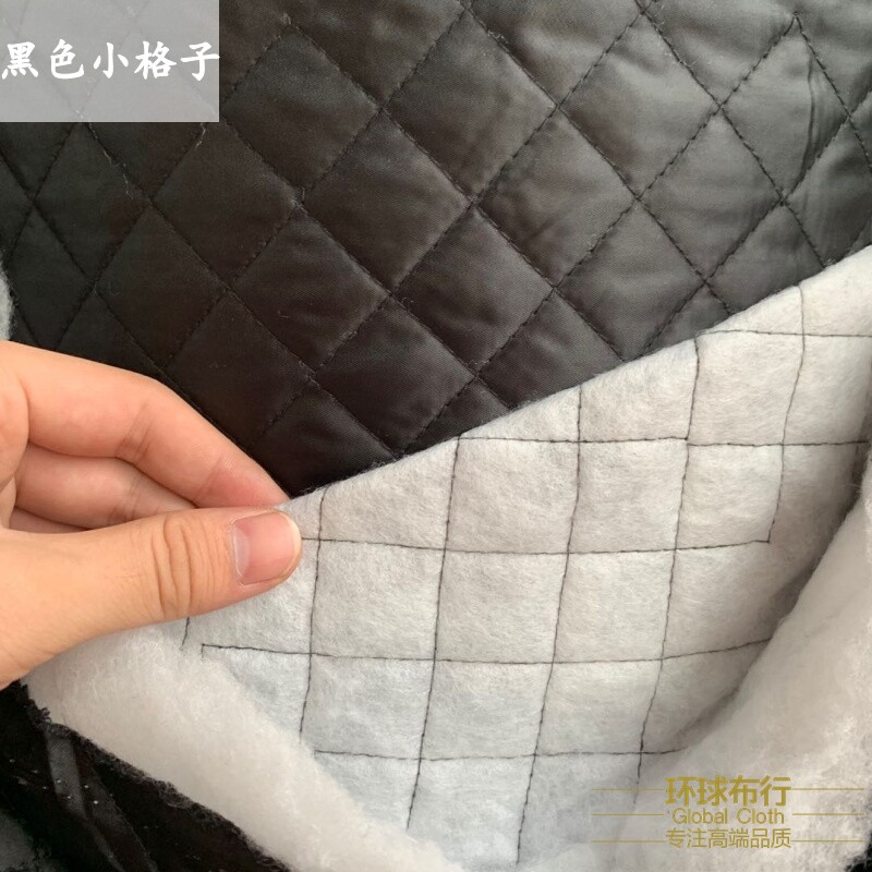 进口黑色秋冬格子夹棉厚实里子布料衣服大衣裤子外套内衬服装面料,居家布艺,海绵垫/布料/面料/手工diy,淘宝优惠券,粉丝福利购,淘宝优惠卷