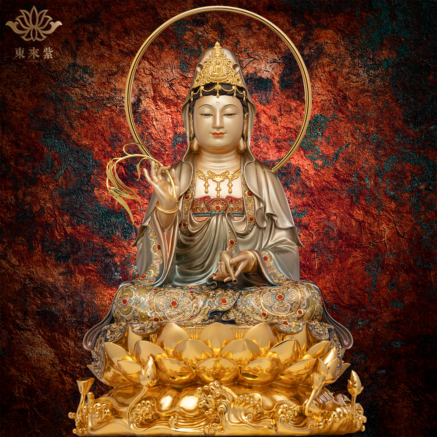 京铜普陀山九华山观音菩萨