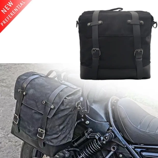 复古摩托车包防水骑士包包驮包尾包骑行装备侧边包机车头盔包帆布