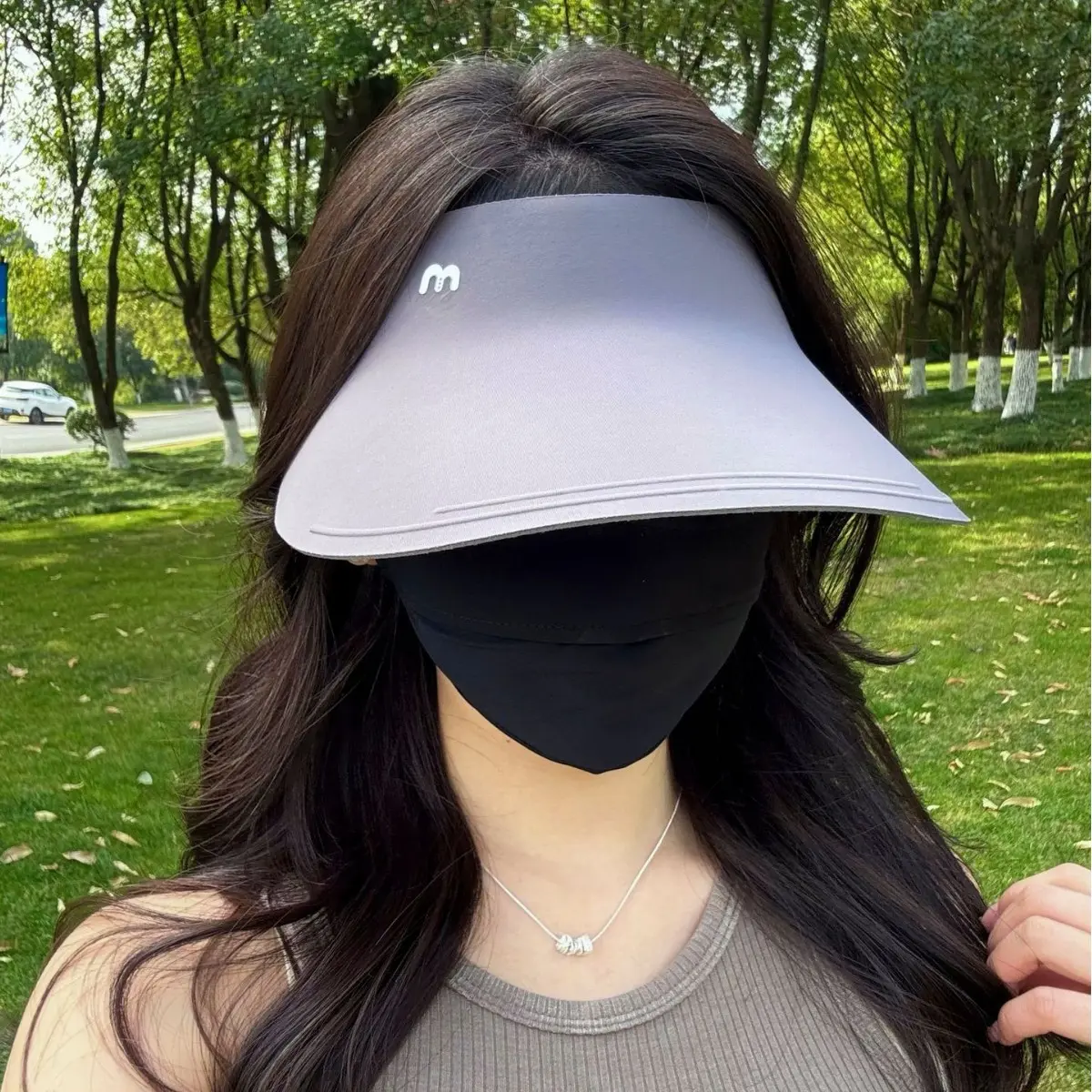 夏季防晒帽子女痕一体防紫外线
