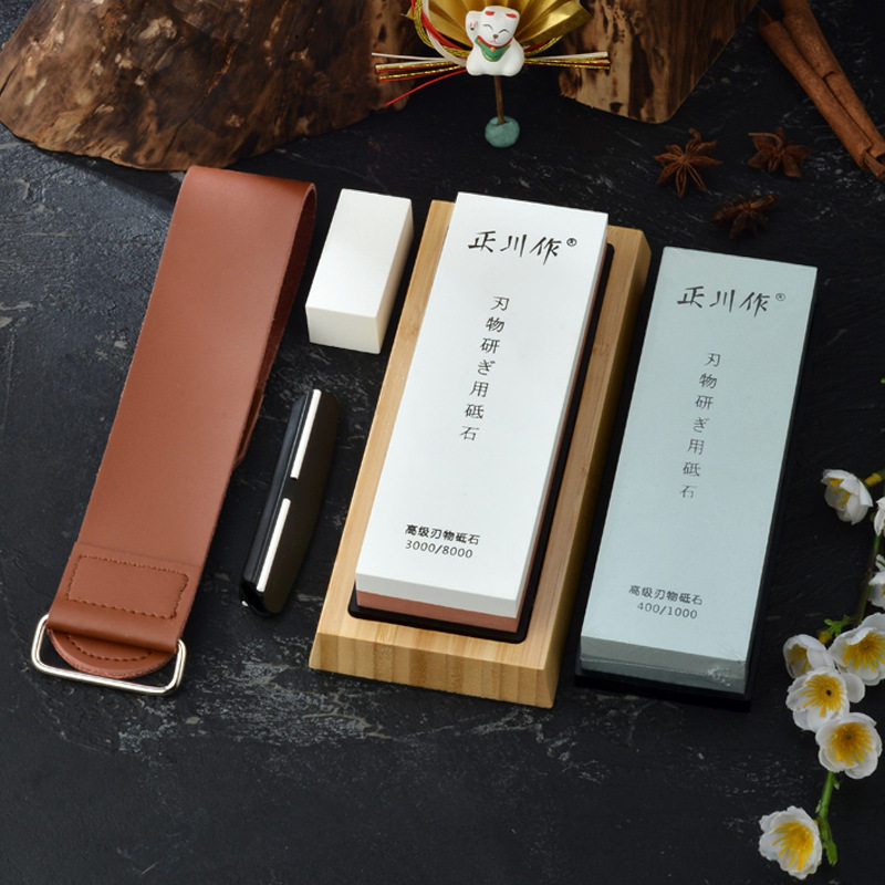 正川作通用磨刀石家用菜刀开刃器商用双面粗细油石厨房磨刀器砥石