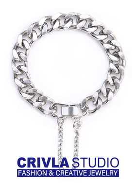 古巴链钛钢手链男女ins潮嘻哈风