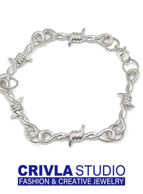crivla荆棘手链欧美链条嘻哈时尚