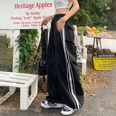 高腰宽松显瘦RNBN长裤