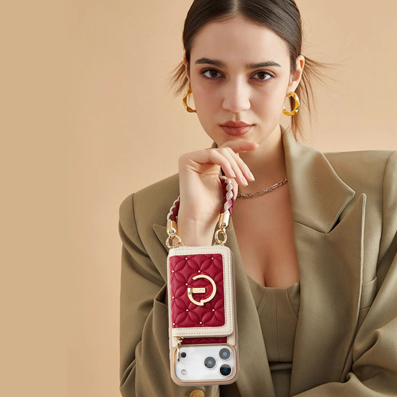 苹果系列手腕带便携式卡包手机壳