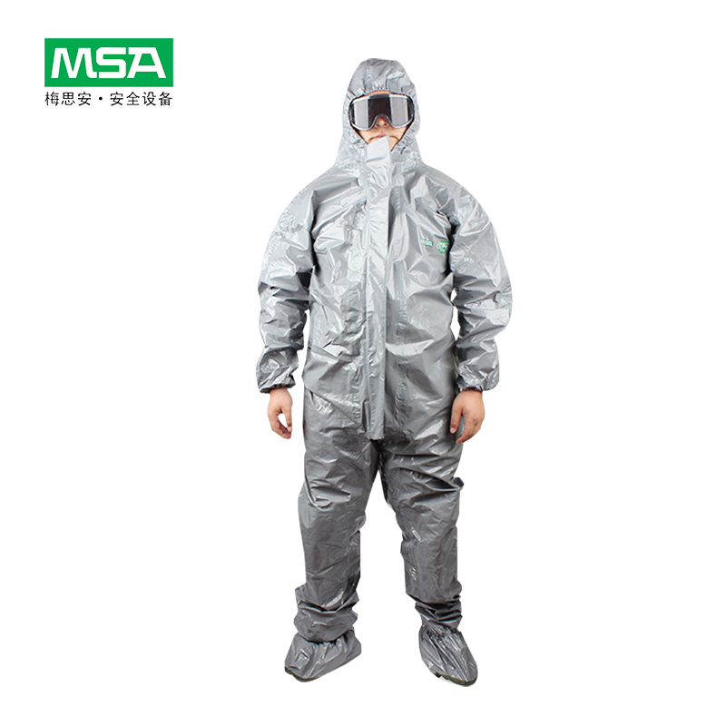 梅思安防护服带鞋套防静电防化学耐酸碱防放射性颗粒物防微生物