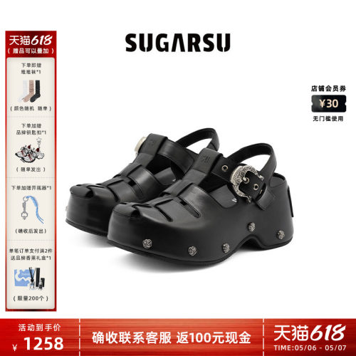 SUGARSU酥履厚底增高罗马凉鞋女