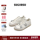 吴宣仪同款 女 复古休闲德训拼色芭蕾阿甘鞋 SUGARSU酥履 新款